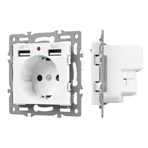 Механизм розетки с USB зарядкой Arlight 043733 Механизм розетки с USB зарядкой Arlight 043733