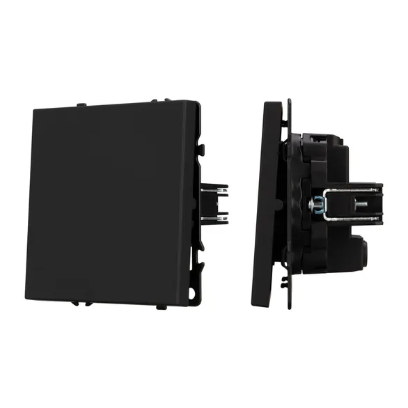 Механизм выключателя одноклавишный перекрёстный SWT-NOBE-MKX1-SFPL-BK (230V, 10A) Arlight 054249