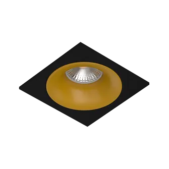 Встраиваемый светильник под сменную лампу Ledron MJ1003 SQ Black-Gold Встраиваемый светильник под сменную лампу Ledron MJ1003 SQ Black-Gold
