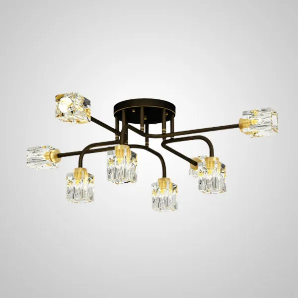 Потолочная люстра MICHAL L8 Brass Black ImperiumLoft 205615-23 michal01