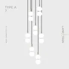 Готовая комбинация светильников ROCCO COMBO Тип A. 7 подвесов Lampatron 7518-20937