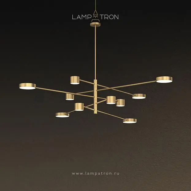 Люстра SUNSHINE 10плафонов. Латунь. Размер L. Lampatron 1666-22317 Люстра SUNSHINE 10плафонов. Латунь. Размер L. Lampatron 1666-22317