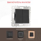 Выключатель жалюзи, Arte Milano 203.38-2.black am