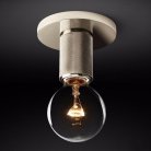 Потолочный Светильник Rh Utilitaire Socket Flushmount Silver 123678-22 ImperiumLoft