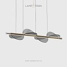Реечный, рядный светильник OTTO LONG 4 плафона. Цвет дымчатый Lampatron 8453-23256
