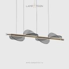 Реечный, рядный светильник OTTO LONG 4 плафона. Цвет дымчатый Lampatron 8453-23256