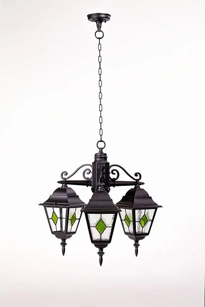 Уличный светильник подвесной Oasis Light 79970MlgG/3 Bl QUADRO M lead GLASS