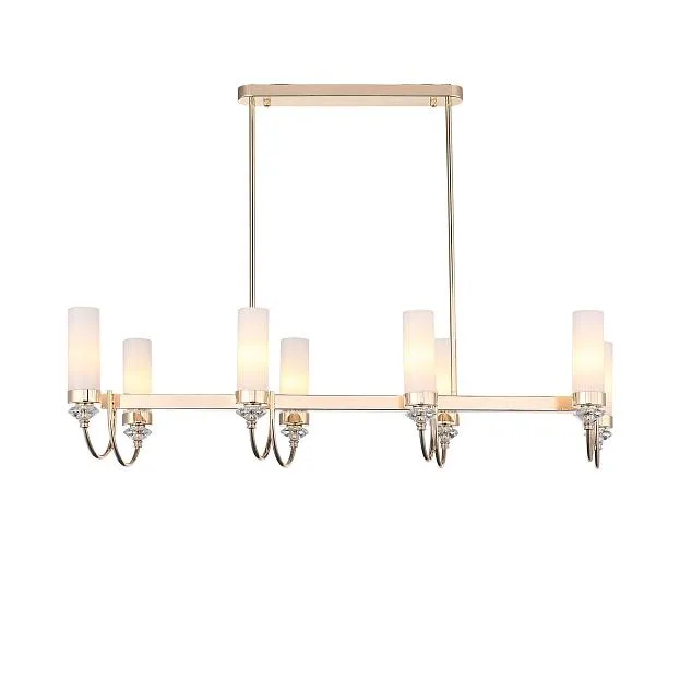 Люстра подвесная Латунь/Прозрачный E14*8 40W ST Luce SL1402.263.08 Elegra