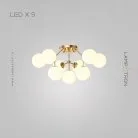 Потолочная люстра MARTIAL 9 ламп. Цвет Золото Lampatron 7505-20896