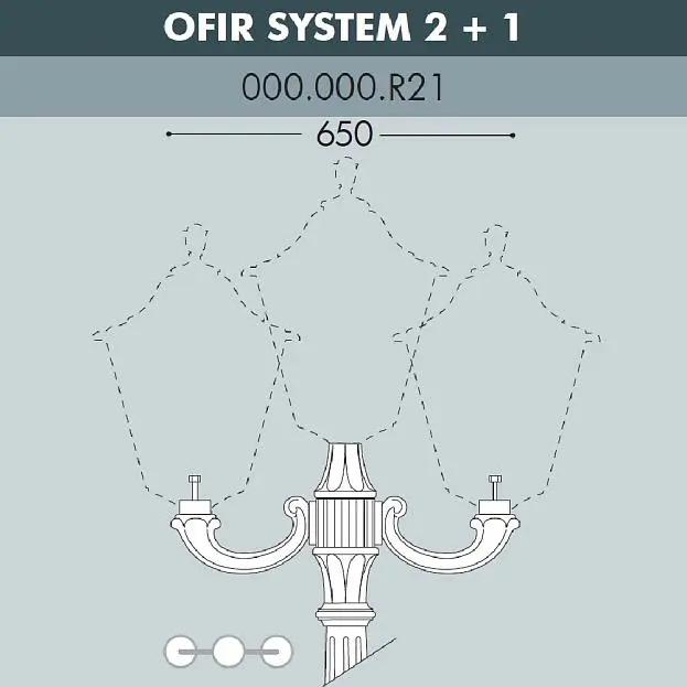 Консоль для паркового фонаря FUMAGALLI OFIR SYS 2L+1 000.000.R21.A0 Консоль для паркового фонаря FUMAGALLI OFIR SYS 2L+1 000.000.R21.A0