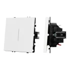 Механизм выключателя одноклавишный проходной LED SWT-NOBE-MKP1-SFPL-L-WH (230V, 10A) Arlight 054236