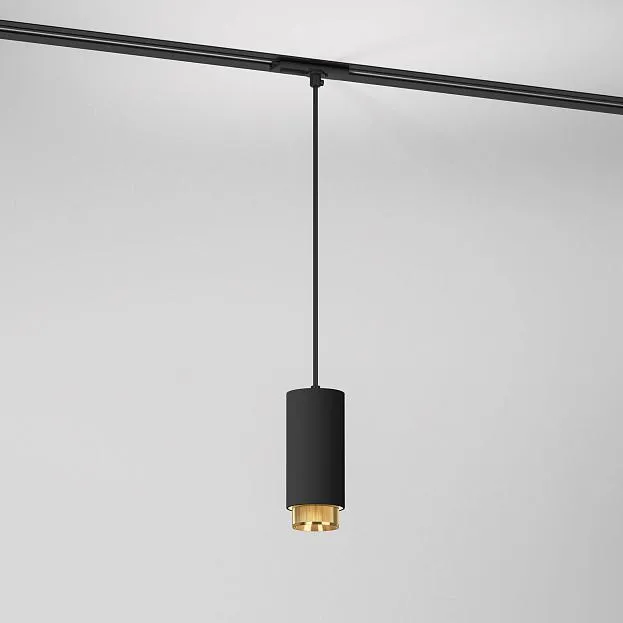 Трековый светильник Nubis GU10 чёрный/золото однофазный Elektrostandard 85021/01 a064794