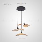 Готовая комбинация светильников ULRICA MORE 3 лампы. Цвет Светлое Дерево Lampatron ulrica-more-3-light-tree 4238-10588