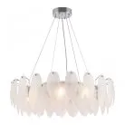 Люстра с плафоном в виде перьев Arte Milano 4653.D750.H240.E14.12 Ni