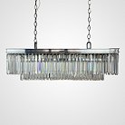 Подвесная люстра RH 1920S ODEON CLEAR GLASS FRINGE chrome 100 ImperiumLoft 229996-22 155093-22