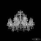 Люстра хрустальная Bohemia Ivele Crystal  1411/10+5/240 Ni Leafs