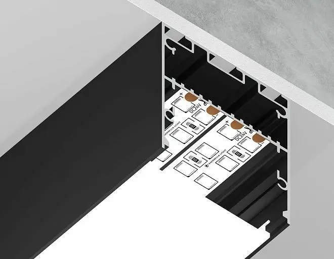 Алюминиевый профиль накладной/подвесной Ambrella light GP3050BK Profile System Алюминиевый профиль накладной/подвесной Ambrella light GP3050BK Profile System