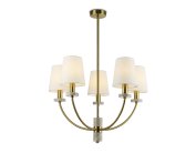 Люстра на штанге с абажурами и мрамором Ambrella light LH75351/5 SB/WH 