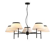 Подвесная люстра с абажурами Ambrella light LH72453/5 BK/WH 