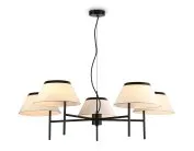 Подвесная люстра с абажурами Ambrella light LH72453/5 BK/WH Classic