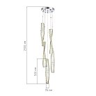 Светильник подвесной Хром/Прозрачный LED 1*55W 3000K ST-LuceSL6205.103.05 ELICA