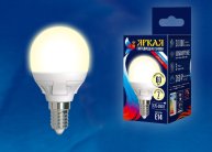 Лампочка светодиодная Uniel LED-G45 7W/WW/E14/FR PLP01WH картон