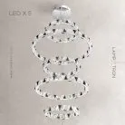 Кольцевые люстры и светильники ALEKSANDRIN Пять колец. 50 + 80 + 60+ 100 + 60 см Lampatron 6146-16521