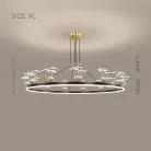 Кольцевые люстры и светильники DOVRA Размер XL. Цвет Черный + Латунь Lampatron 7108-19503