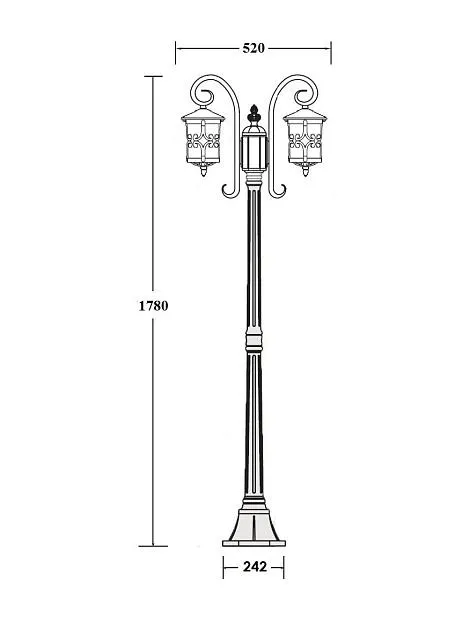 Наземный фонарь Oasis Light 15858A/18 Gb FRANKFURT