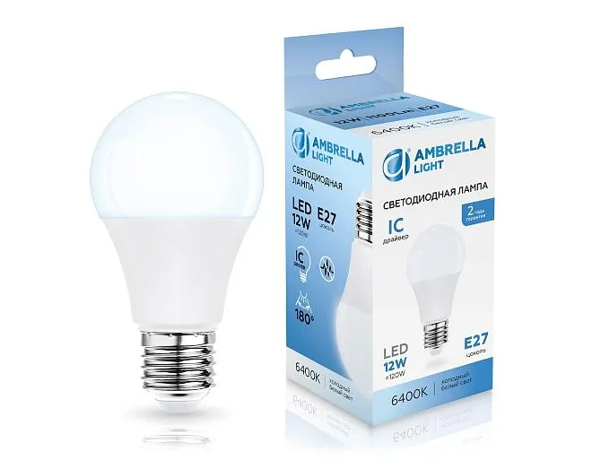 Светодиодная лампа Лон A60 12W 6400K Ambrella light 601206 Светодиодная лампа Лон A60 12W 6400K Ambrella light 601206