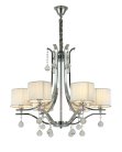 Хрустальная подвесная люстра Lumina Deco LDP 8443-6 CHR Fontenea