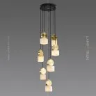 Готовая комбинация светильников BRIXEN 7 подвесов. Цвет крепления черный. Lampatron 2396-4981