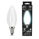 Лампа Gauss 103201205 филаментная E14 5W 4100К свеча матовая Filament Candle