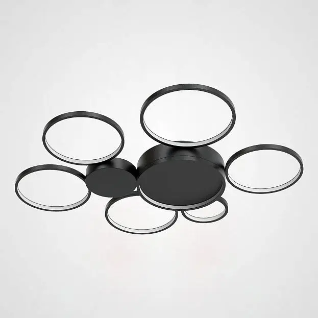 Потолочная Люстра В Виде Колец Twine 7 Rings Black 102161-26 ImperiumLoft Потолочная Люстра В Виде Колец Twine 7 Rings Black 102161-26 ImperiumLoft
