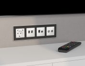 Комплект механизма розетки компьютерной + TV оконечной ALFA  Белый глянец RJ-45 (8P8C) CAT6/50-870 MHz 1dB Volt MA112510 QUANT (AP1125, VM195)