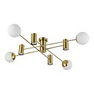 Светильник потолочный Латунь/Белый GU10+E27 4+4*5+60W Evoluce SLE1105-302-08 RAITO