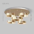 Потолочная люстра SELLIF CHROME 5 ламп. Цвет Латунь Lampatron 7621-21322