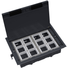 Лючок в пол 24 мод. (12 мод. 45х45 мм.), крышка ABS+гальванизированная стальная вставка Donel DFB24P DFB