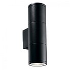 Уличный настенный светильник Ideal Lux 100395 GUN AP2 SMALL NERO