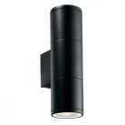 Уличный настенный светильник Ideal Lux 100395 GUN AP2 SMALL NERO