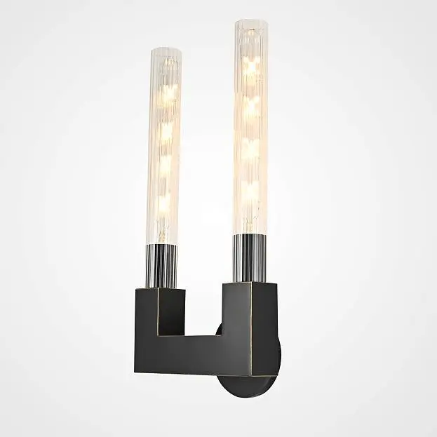 Бра Canelle Wall Lamp Double Sconces Black 147874-22 ImperiumLoft Бра Canelle Wall Lamp Double Sconces Black 147874-22 ImperiumLoft