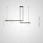 Реечный, рядный светильник BARRA 3 лампы. Цвет черный. Крепление планка Lampatron 1942-25368
