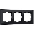 Стеклянная рамка на 3 поста Werkel W0031108 Favorit (черный,стекло) a051440
