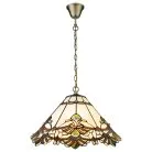 светильник подвесной, E27, 2x40W Velante 863-806-02 Стиль Tiffany