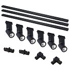 Комплект трековый, черный,6 светильников, 3 шинопровода по 1м, коннекторы ST Luce ST2650.430.06 BASE