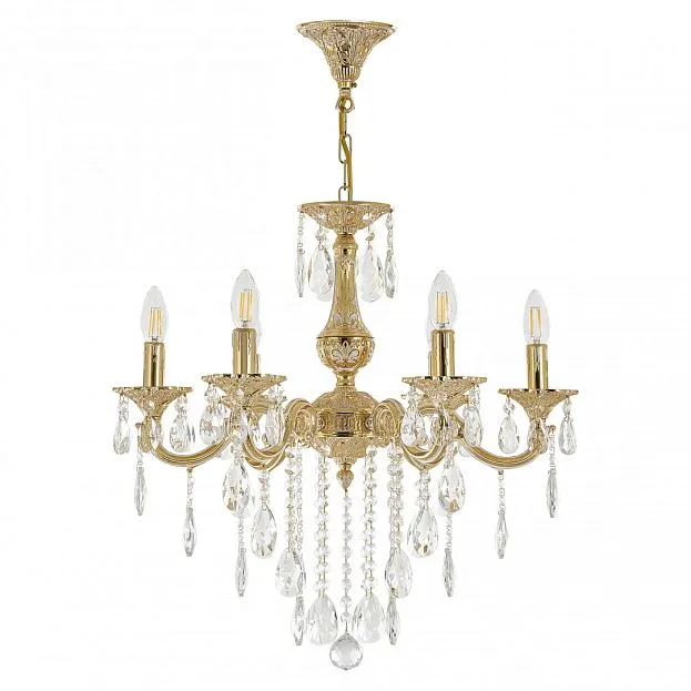 Люстра с хрустальными подвесками Bohemia Ivele Crystal AL78101/6/175 B GW