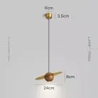 Подвесной светильник GERIT Ореховое дерево + Латунь Lampatron f-gerit-brass 8243-22460