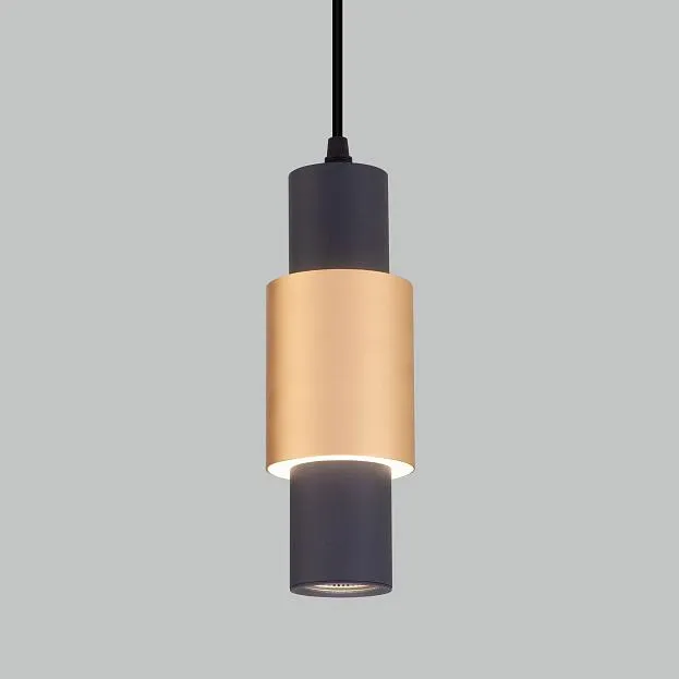Подвесной светильник Eurosvet 50204/1 LED черный/матовое золото a051714 Bento