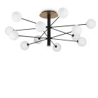 Потолочная люстра Ideal Lux 273709 COSMOPOLITAN PL12 NERO OTTONE