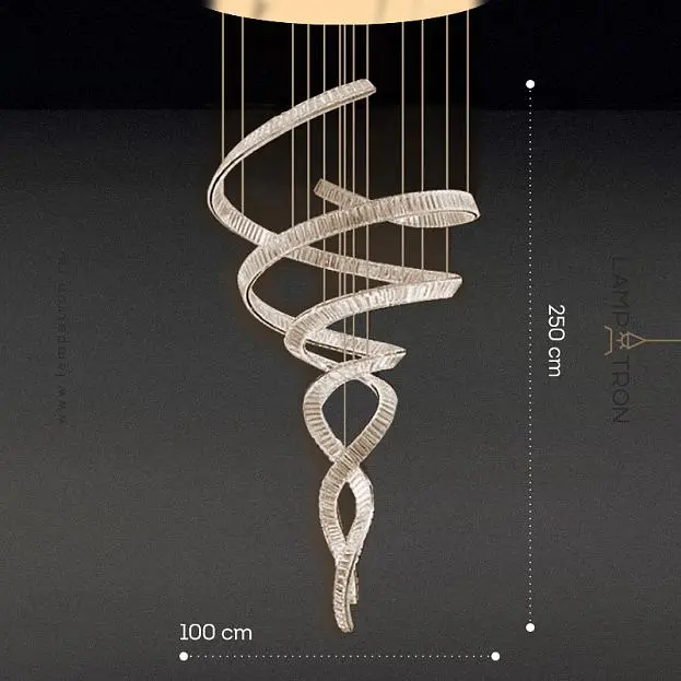Люстра BERTOLDA SPIRAL Размер M. Цвет Золото Lampatron 8369-22897 Люстра BERTOLDA SPIRAL Размер M. Цвет Золото Lampatron 8369-22897